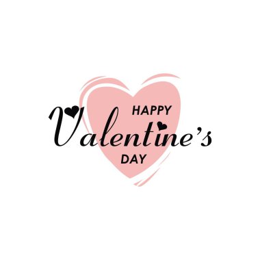 Valentines day background with heart pattern and typography of happy valentines day text . Vector illustration. Wallpaper, invitation, posters, brochure, banners.