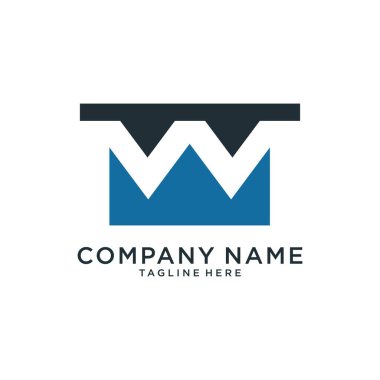 Initial W letter logo design vector template.