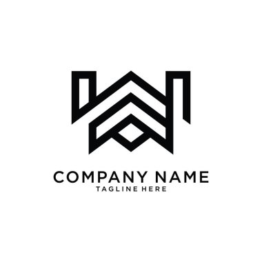 Initial W letter logo design vector template.