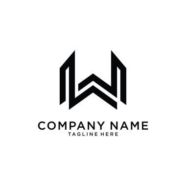 Initial W letter logo design vector template.