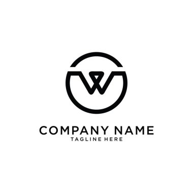 Initial W letter logo design vector template.