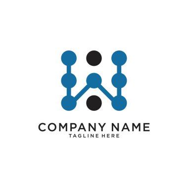 Initial W letter logo design vector template.