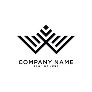Initial W letter logo design vector template.