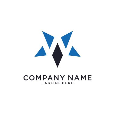 Initial W letter logo design vector template.