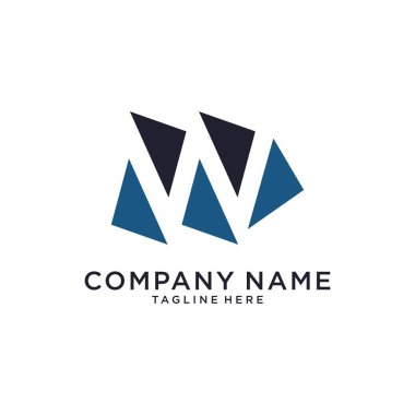 Initial W letter logo design vector template.