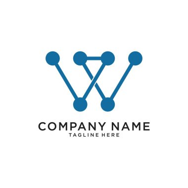 Initial W letter logo design vector template.
