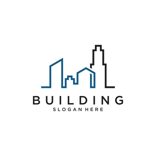 Building Idea Vector Logo Design Template Real Estate Logo Vector — Image vectorielle