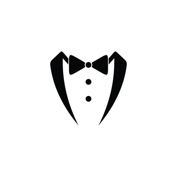 Tuxedo Gentleman Flat Διάνυσμα Εικονίδιο Πρότυπο Σχεδιασμού Λογότυπο Σμόκιν Διάνυσμα — Διανυσματικό Αρχείο