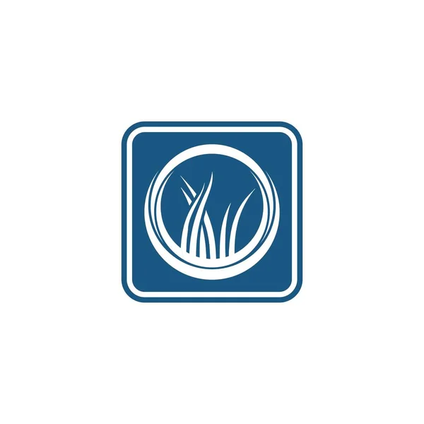 Grass Illustration Vector Logo Design Template Grass Icon Grass Logo — Vetor de Stock