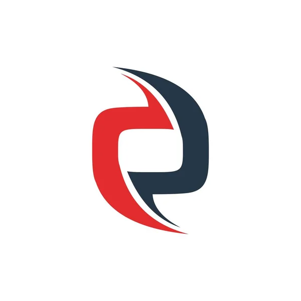 Initial Letter Logo Design Technology Concept Vector Icon — Stockový vektor
