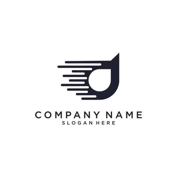 Letter Logo Design Concept Technology Vector Icon Letter — Vetor de Stock
