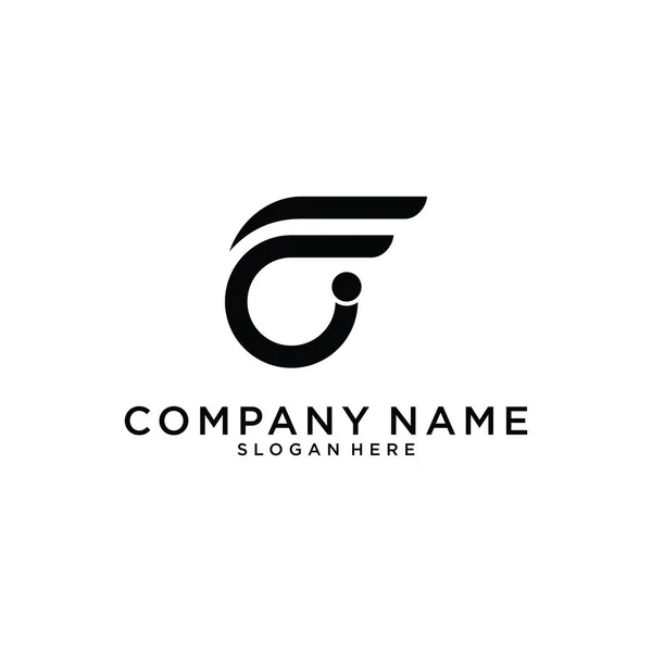 Initial Letter Icon Logo Design Concept Logo Vector Business Company — Vettoriale Stock