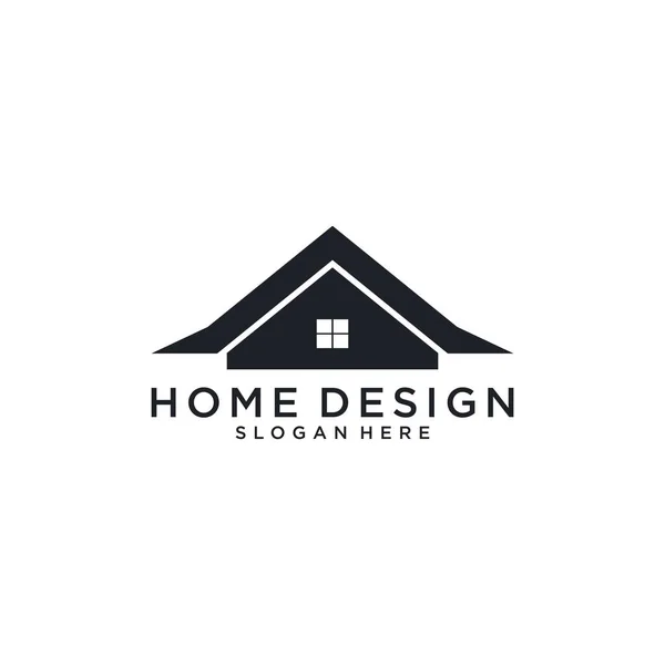 Real Estate Logo Vector Home Design Concept Roof Home Logo — Image vectorielle