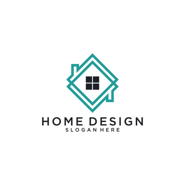 Real Estate Logo Vector Home Design Concept Roof Home Logo — Image vectorielle
