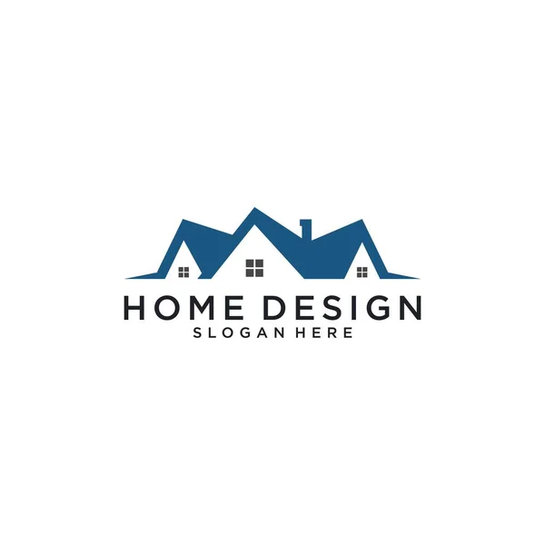 Real Estate Logo Vector Home Design Concept Roof Home Logo — Image vectorielle