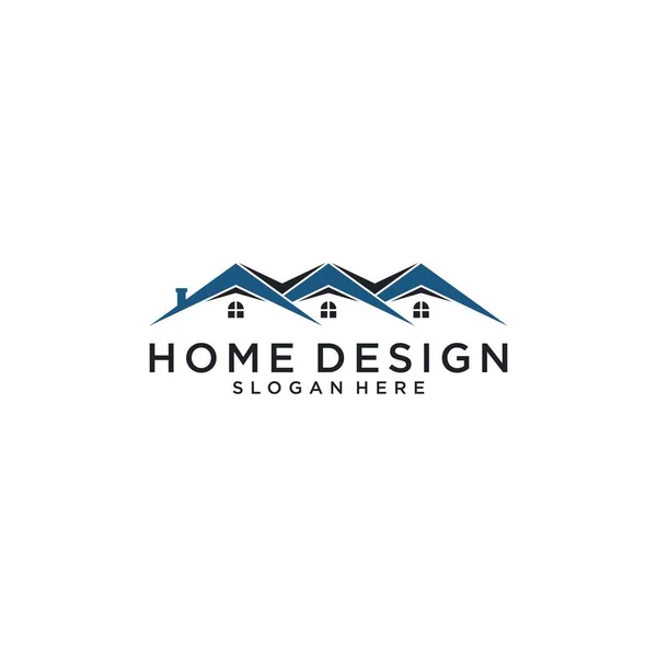 Real Estate Logo Vector Home Design Concept Roof Home Logo — Vector de stock