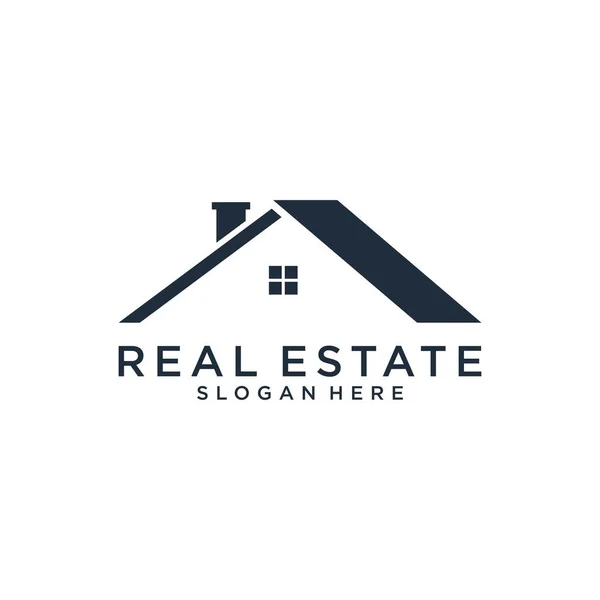 Real Estate Logo Vector Home Design Concept Roof Home Logo — Image vectorielle