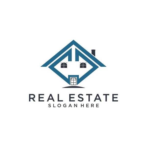 Real Estate Logo Vector Home Design Concept Roof Home Logo — Stock Vector