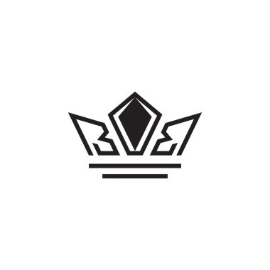 Letter B Crown Logo. King Royal Queen Symbol Vintage