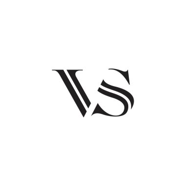 VS or SV letter logo design vector.