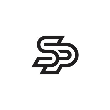 SP or PS letter logo design vector.