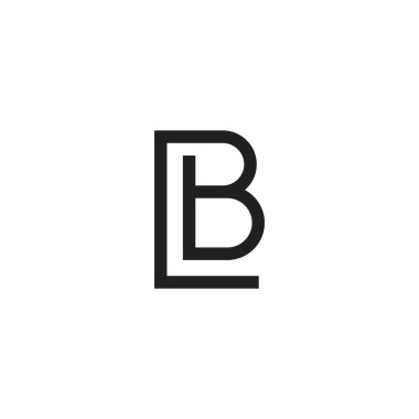 LB or BL initial letter logo design vector.