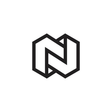 Letter N or NN monogram logo design vector.