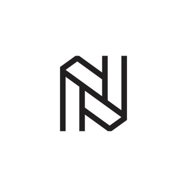 Letter N or NN monogram logo design vector.