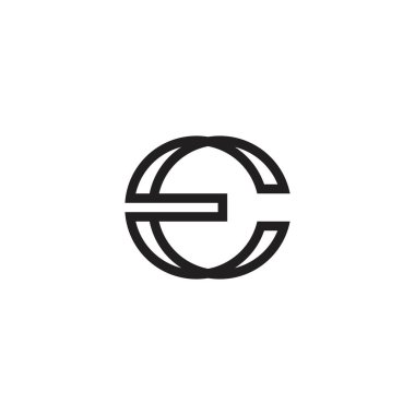EC or CE initial letter logo design vector.
