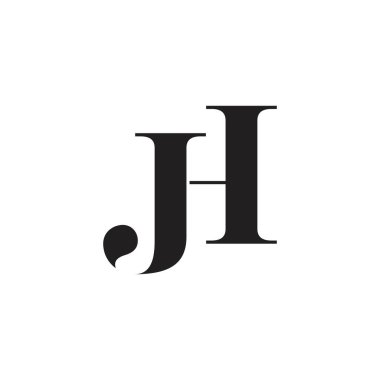 JH or HJ initial letter logo design vector.