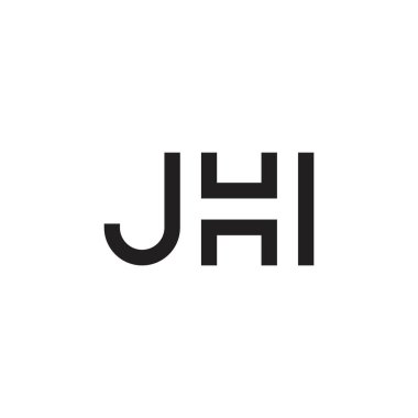 JH or HJ initial letter logo design vector.