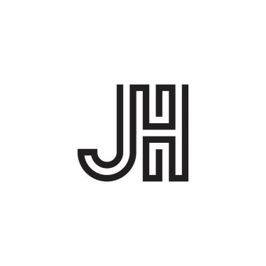 JH or HJ initial letter logo design vector.