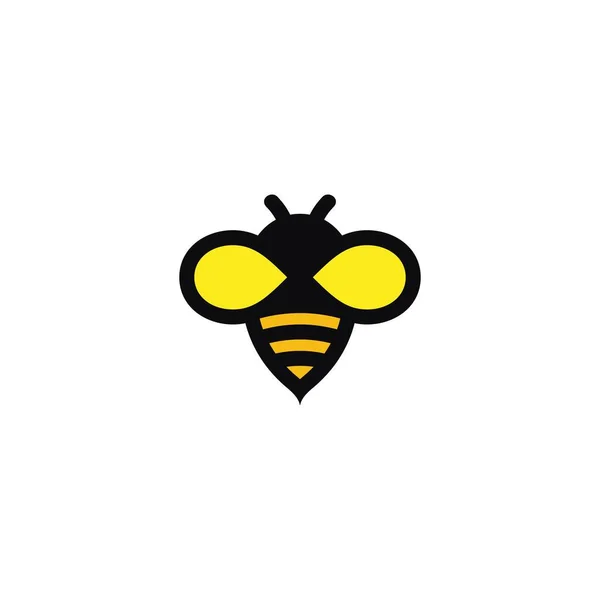 Vector Cartoon Illustration Bee Flying Bee Icon — Stok Vektör