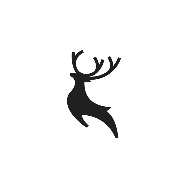 Deer Vector Icon Logo Design Concept Deer Silhouette — Vettoriale Stock