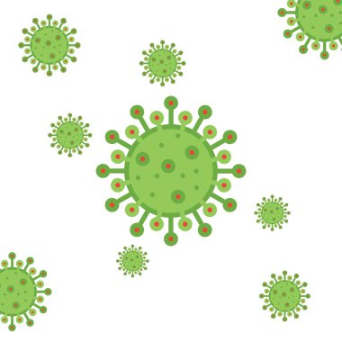 Virus Corona vectors. Corona Virus in Wuhan. Corona virus infection. New corona virus (2019-ncov). White Background. Vector Illustration.