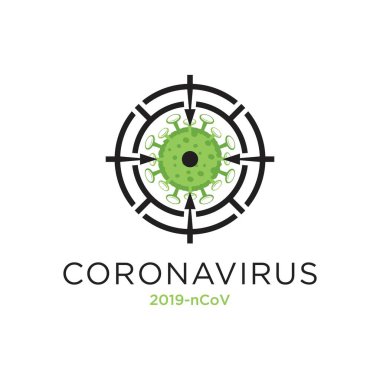 Corona virus target, vector illustration of corona virus in Wuhan, corona virus infection. New corona virus(2019-ncov) .corona microbial virus.