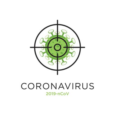 Corona virus target, vector illustration of corona virus in Wuhan, corona virus infection. New corona virus(2019-ncov) .corona microbial virus.