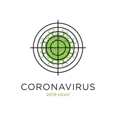 Corona virus target, vector illustration of corona virus in Wuhan, corona virus infection. New corona virus(2019-ncov) .corona microbial virus.