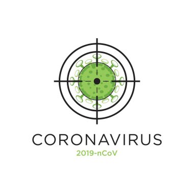 Corona virus target, vector illustration of corona virus in Wuhan, corona virus infection. New corona virus(2019-ncov) .corona microbial virus.