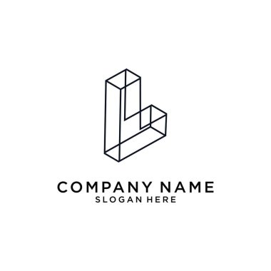 Initial letter L logo icon design template on white background.