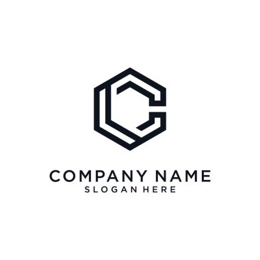 LC or CL initial letter logo design vector on white background.