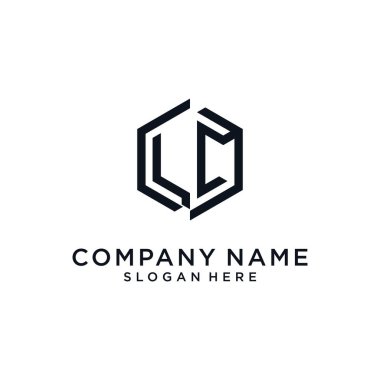 LC or CL initial letter logo design vector on white background.
