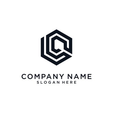 LC or CL initial letter logo design vector on white background.