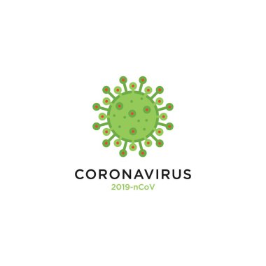 Coronavirus ikonu Mers-Cov (Orta Doğu Solunum Coronavirus Sendromu), Yeni Corona Virüsü (2019-ncov). Virüs salgınından korunmak için tasarım kavramı.