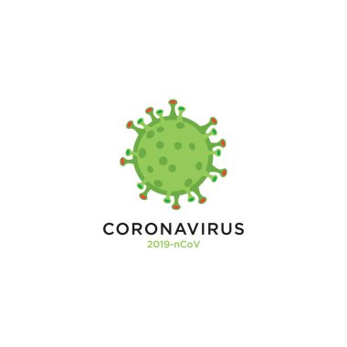 Coronavirus ikonu Mers-Cov (Orta Doğu Solunum Coronavirus Sendromu), Yeni Corona Virüsü (2019-ncov). Virüs salgınından korunmak için tasarım kavramı.