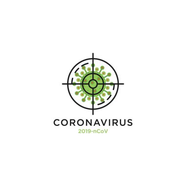 Corona virus target, vector illustration of corona virus in Wuhan, coronavirus infection. New coronavirus(2019-ncov) .corona microbial virus.