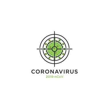 Corona virus target, vector illustration of corona virus in Wuhan, coronavirus infection. New coronavirus(2019-ncov) .corona microbial virus.