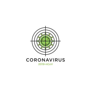 Corona virus target, vector illustration of corona virus in Wuhan, coronavirus infection. New coronavirus(2019-ncov) .corona microbial virus.