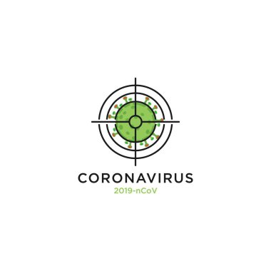 Corona virus target, vector illustration of corona virus in Wuhan, coronavirus infection. New coronavirus(2019-ncov) .corona microbial virus.