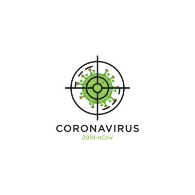 Corona virus target, vector illustration of corona virus in Wuhan, coronavirus infection. New coronavirus(2019-ncov) .corona microbial virus.